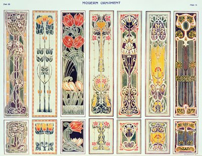 Selection of panel designs, plate IX from 